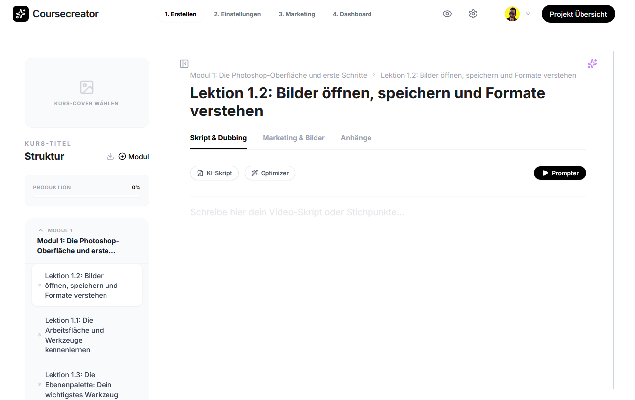 Kurs Editor