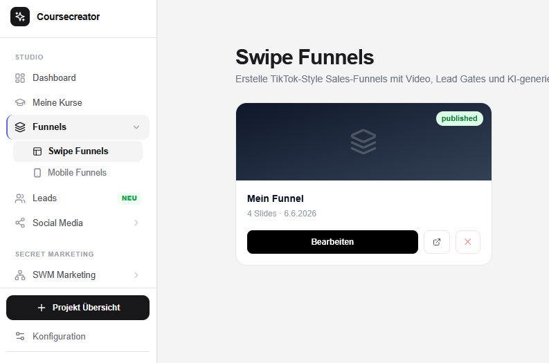 Swipe Funnel Preview
