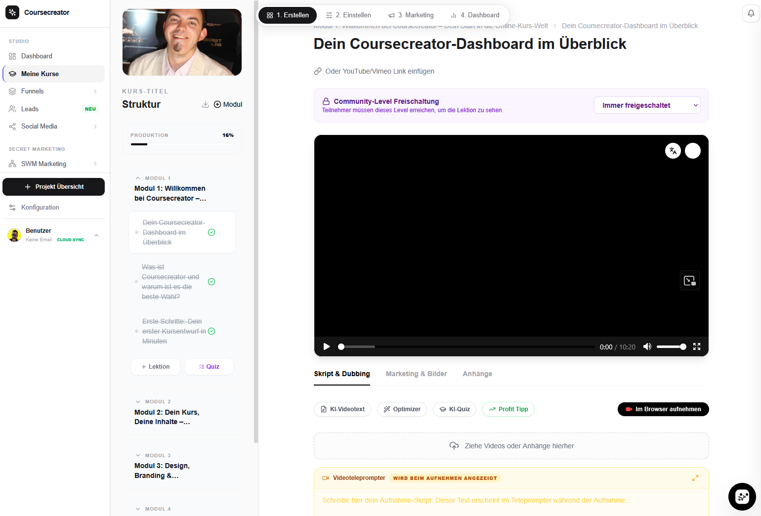 Kurs bearbeiten