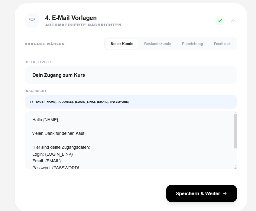 E-Mail Benachrichtigungen