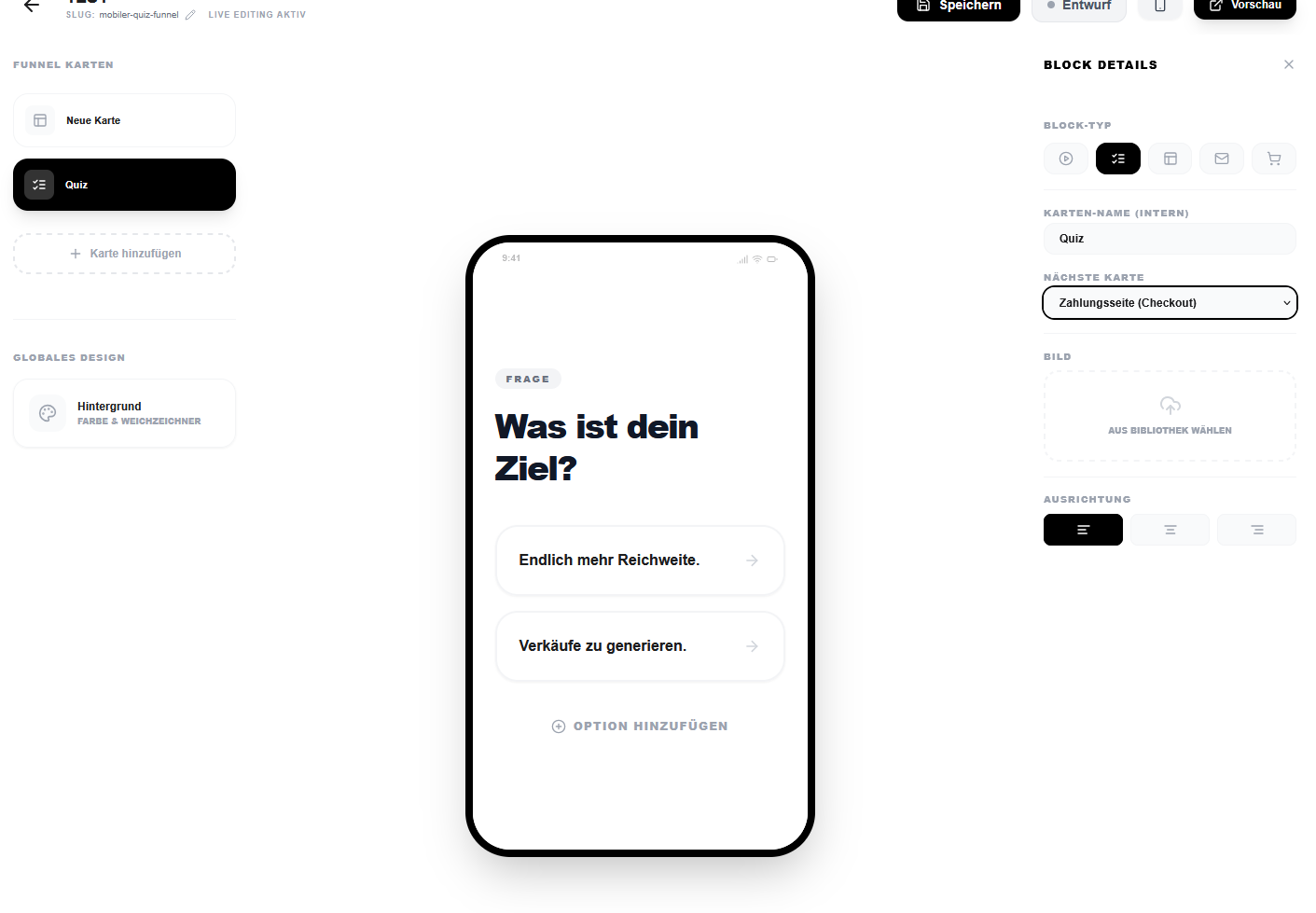 Quiz Funnel Live